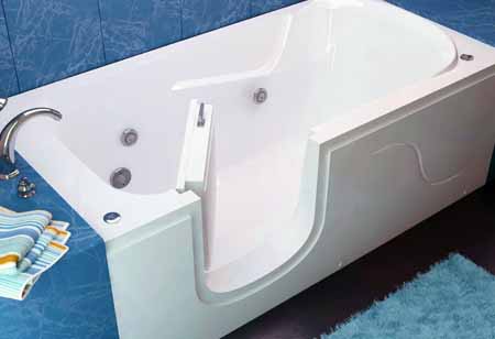 What are the first steps to purchasing a walk-in tub for my home?